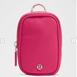 Lululemon Clippable Nano Pouch Raspberry Coulis NWT Water-Repellent Fabric Pink